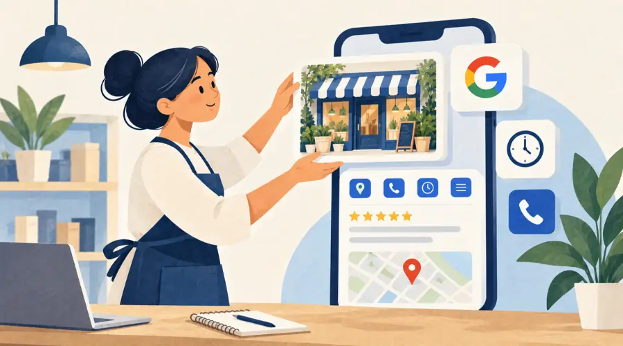 Setting up a Google Business Profile with photos and business details