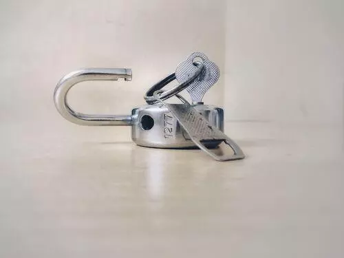 An opened lock