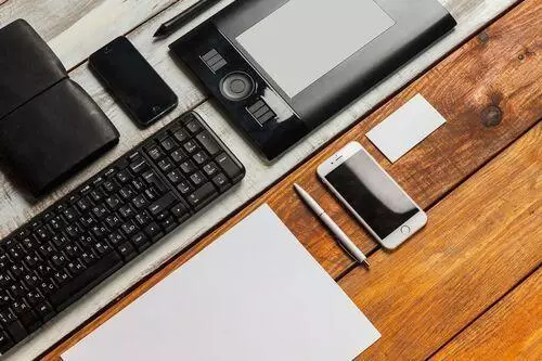 A view of a web designers desk